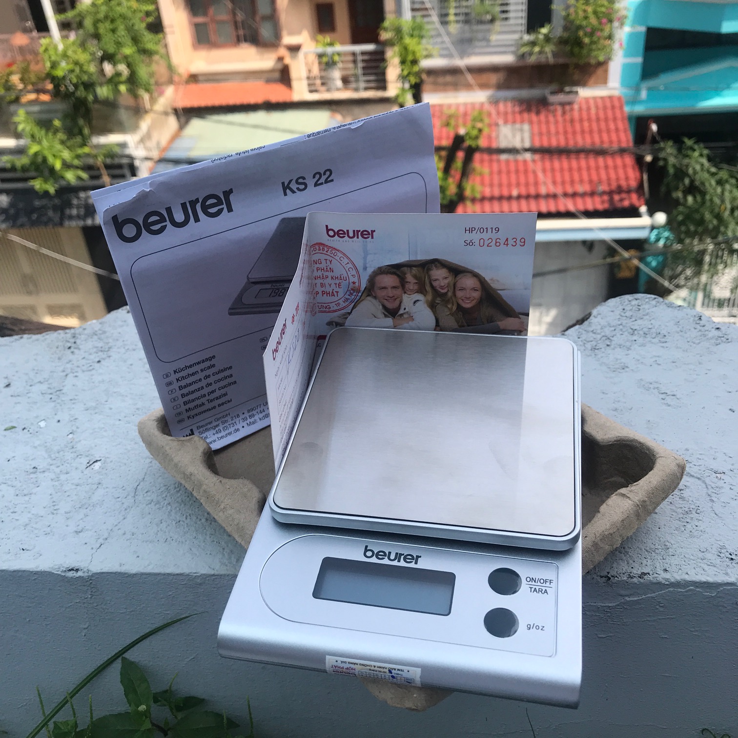 Cân nhà bếp chia thực phẩm Beurer KS22 nhập khẩu chính hãng