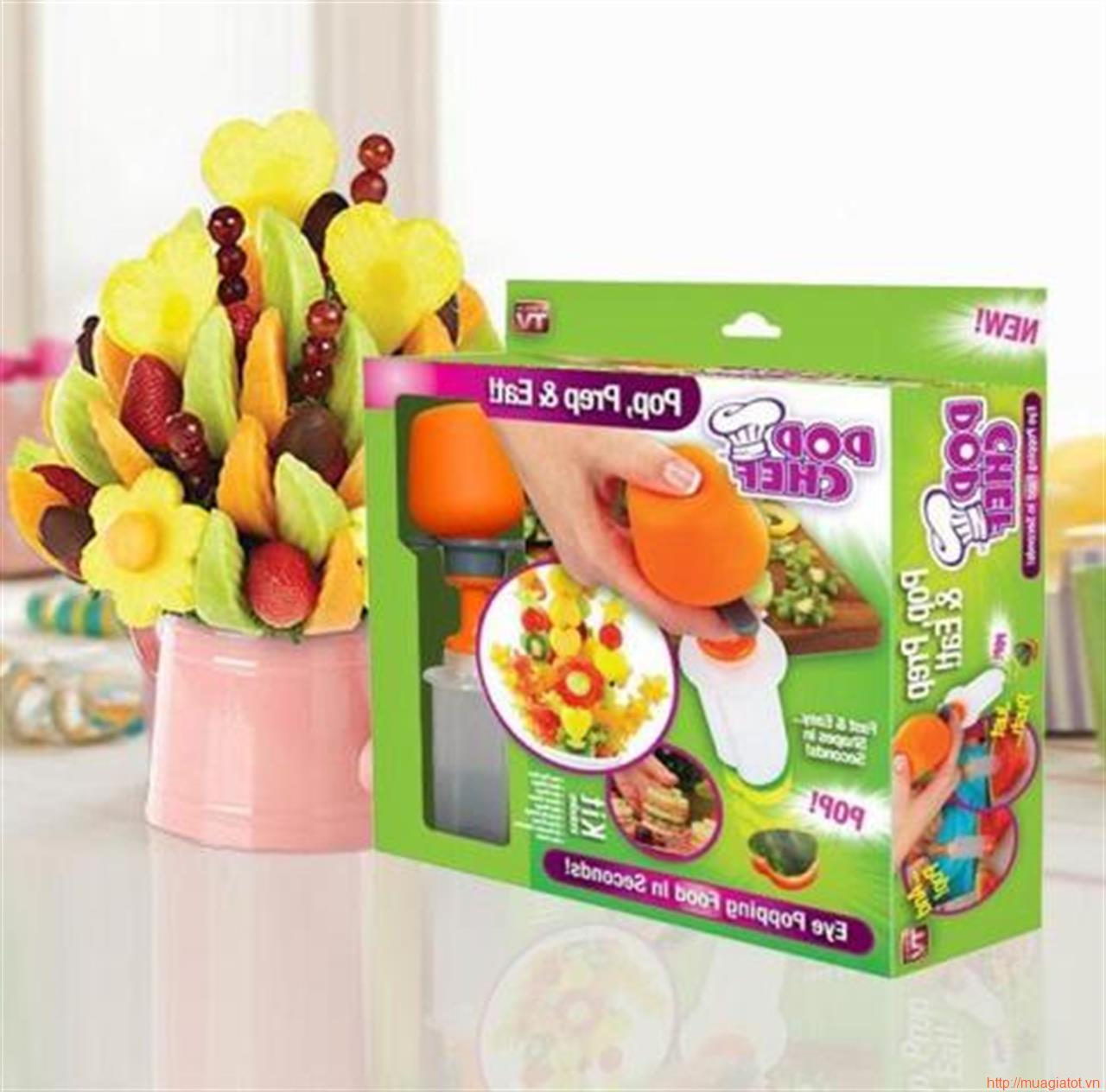 Khuôn cắt trái cây siêu nhanh Pop Chef