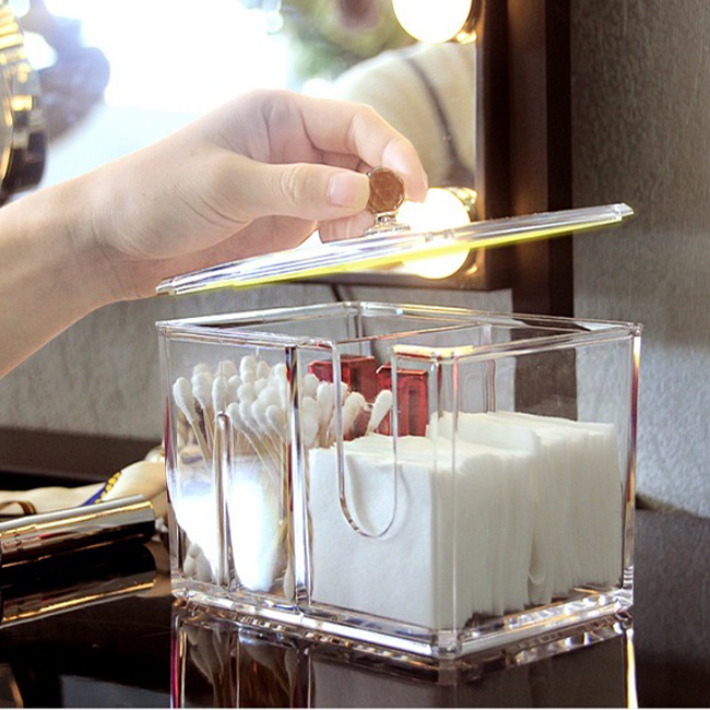 Hủ đựng đồ 2 ngăn mica TT8798