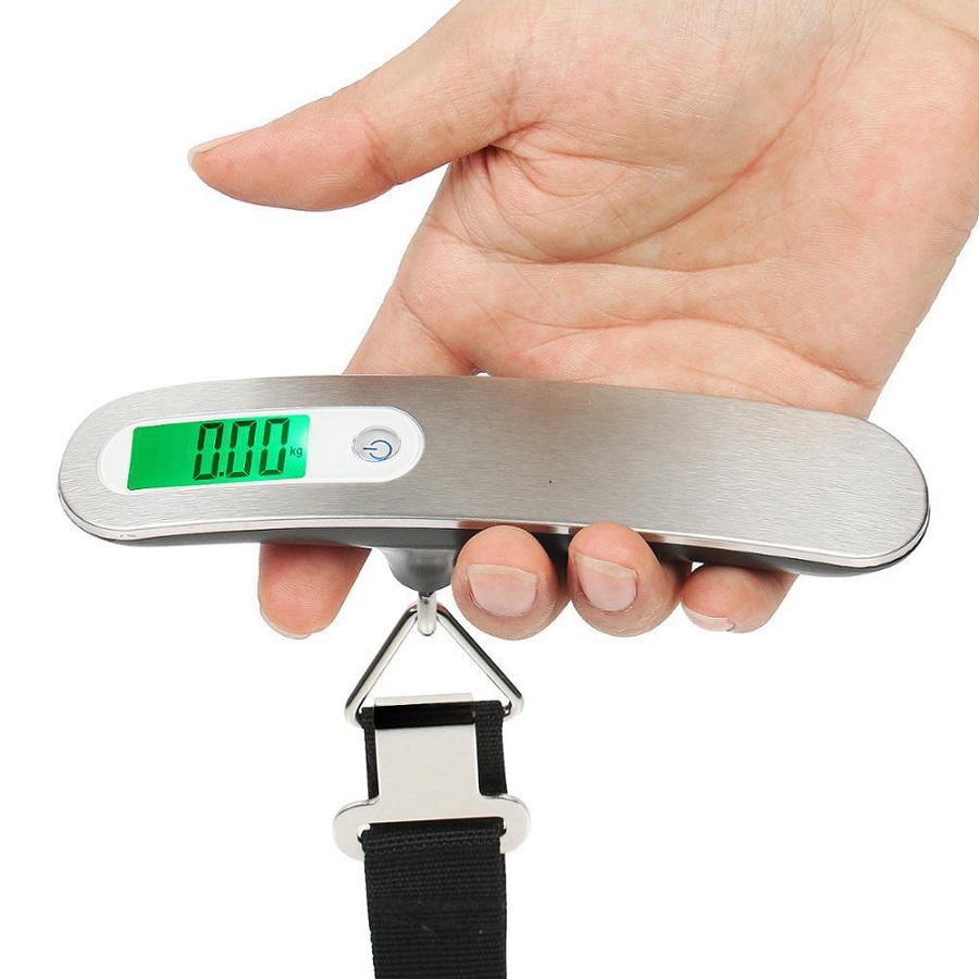 Cân hành lý xách tay S10 dùng cân hàng lý túi đồ đi chợ tiện lợi tối đa 50kg