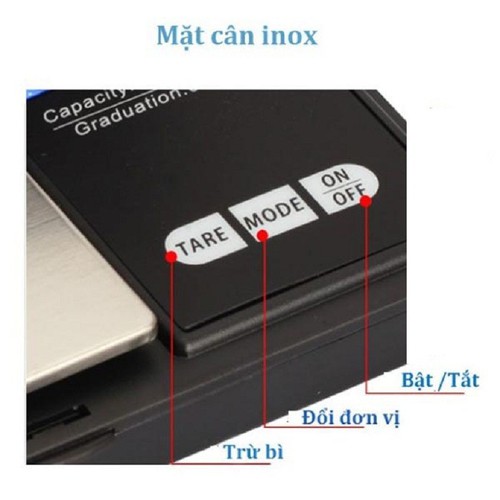 Cân tiểu ly bỏ túi mini B.201X cân từ dãi 0.1 đến 500gr