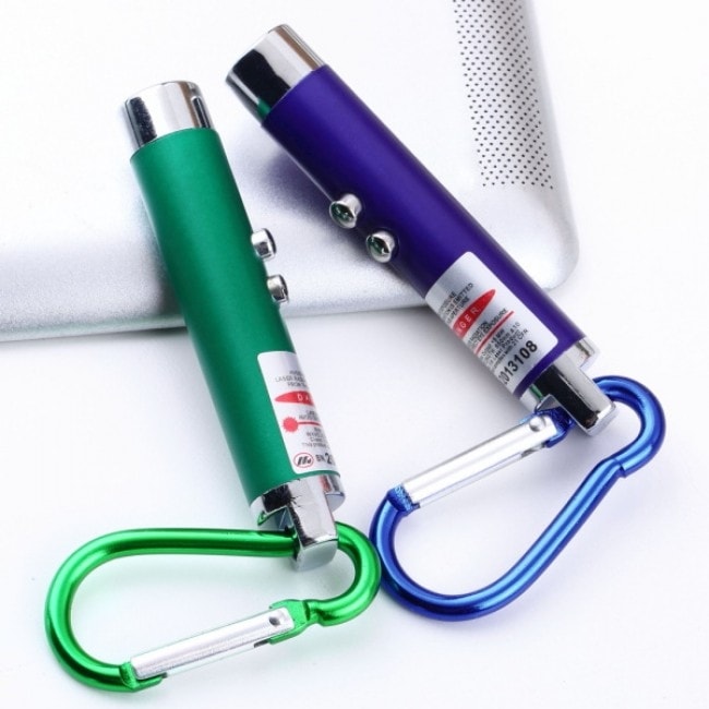 Móc khóa đèn pin soi tiền và Lazer 3  chức năng