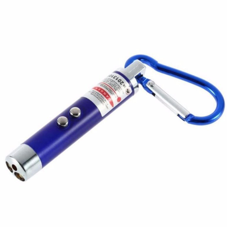 Móc khóa đèn pin soi tiền và Lazer 3  chức năng