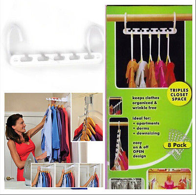 Bộ móc treo quần áo set 8 triples closet space M8