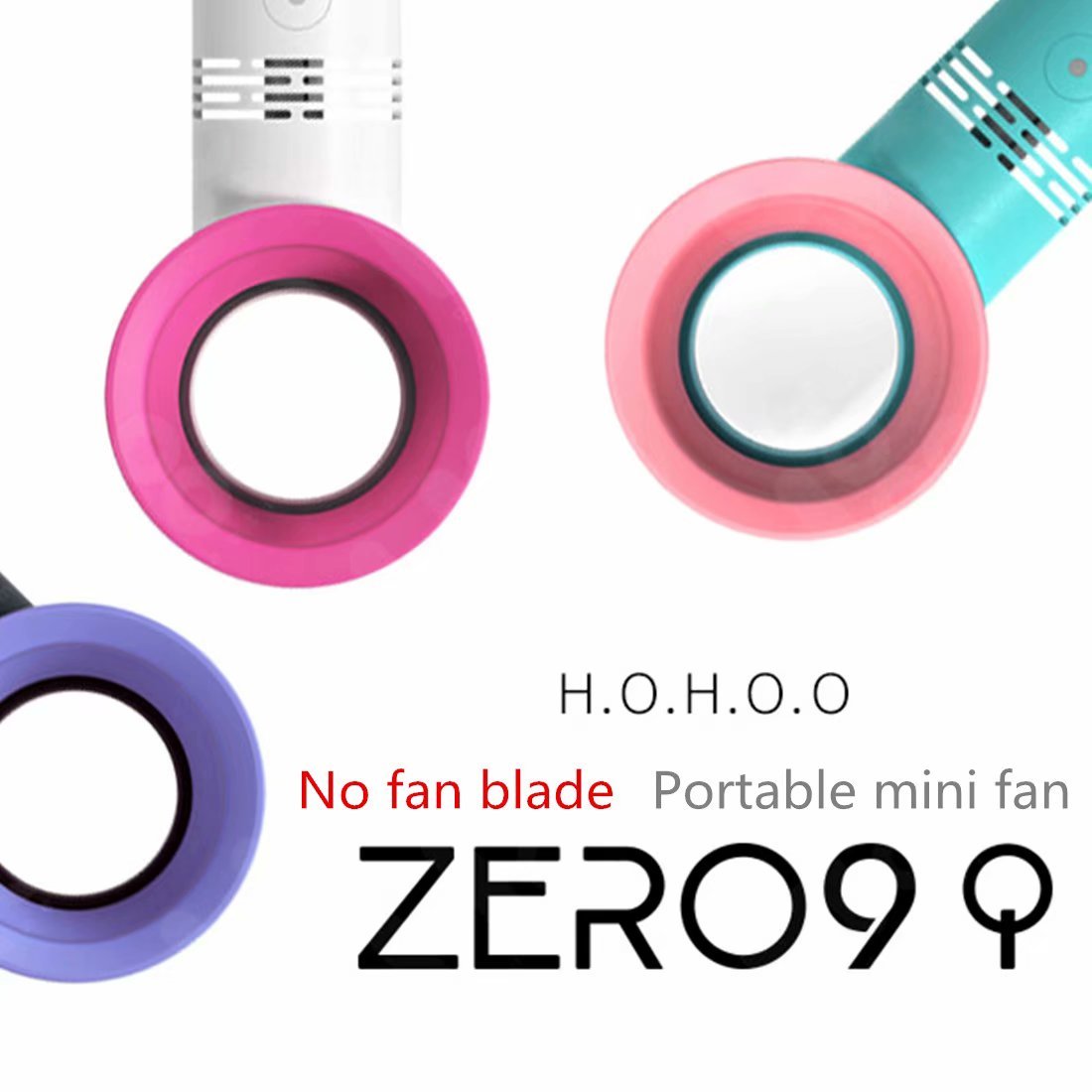 Quạt cầm tay mini không cánh Zero9 tròn