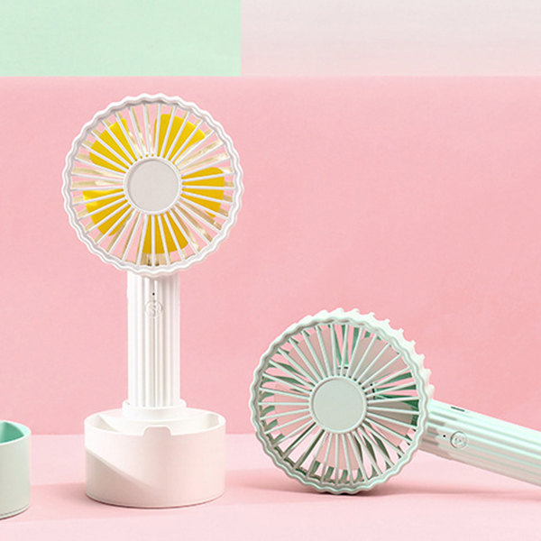 Quạt mini cầm tay có để đựng đồ H4