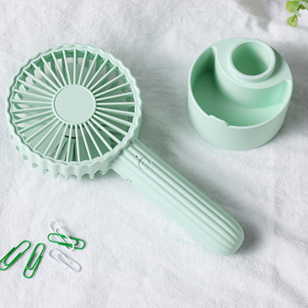 Quạt mini cầm tay có để đựng đồ H4