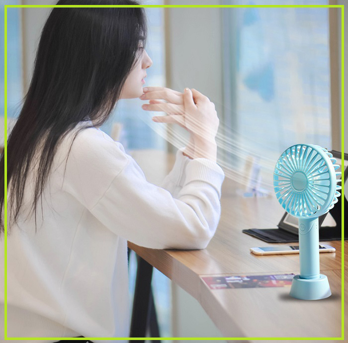 Quạt mini cầm tay có đế giữ N9 - Bỏ túi tiện lợi