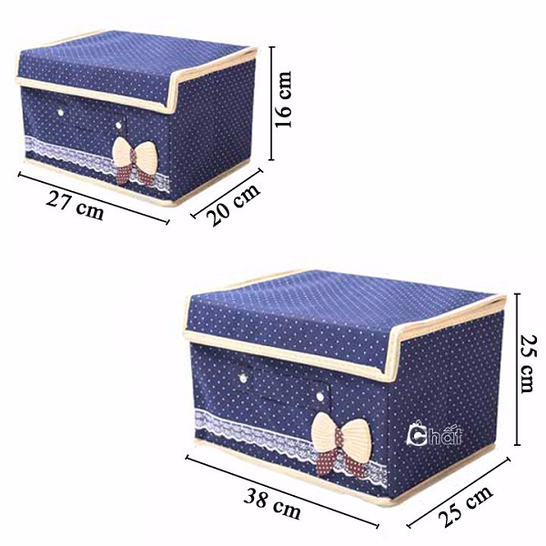 Tủ vải có nơ chấm bi