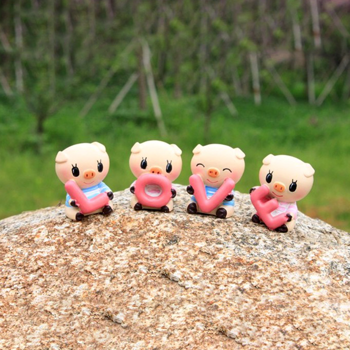 Bộ tượng heo love ( 4 con)