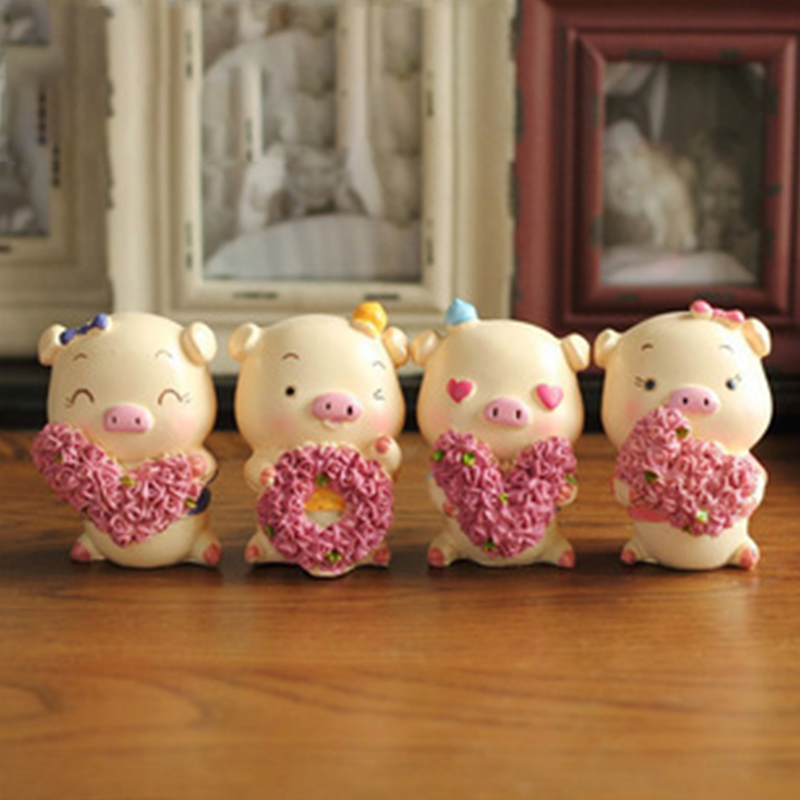 Bộ tượng heo love ( 4 con)