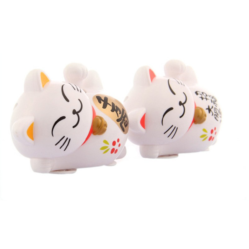 Tượng mèo nằm vảy tay may mắn