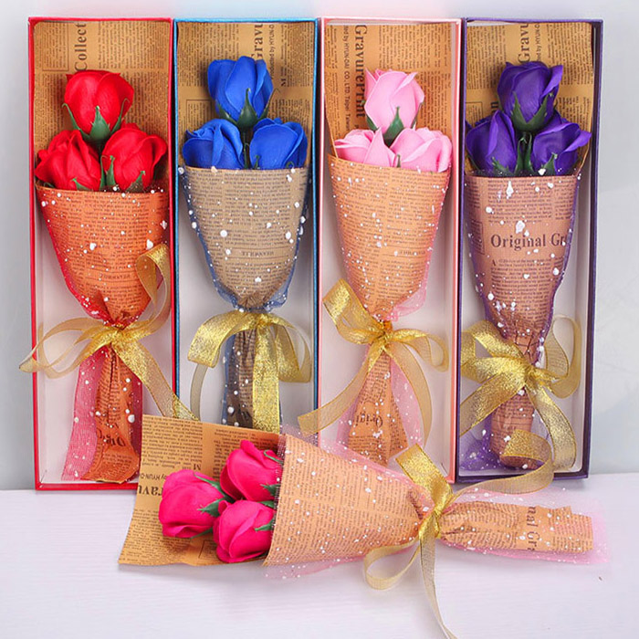 Hoa Hồng Sáp 3 Bông I love You