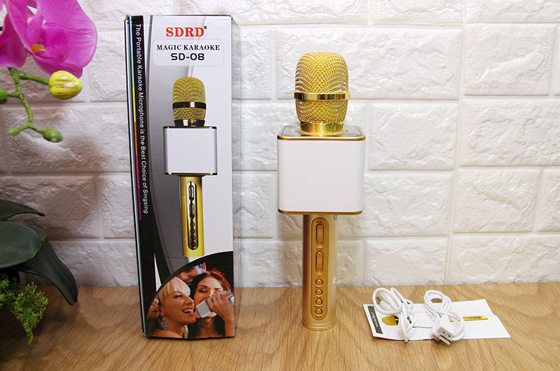 Micro karaoke kèm loa bluetooth 3 trong 1 SD 08
