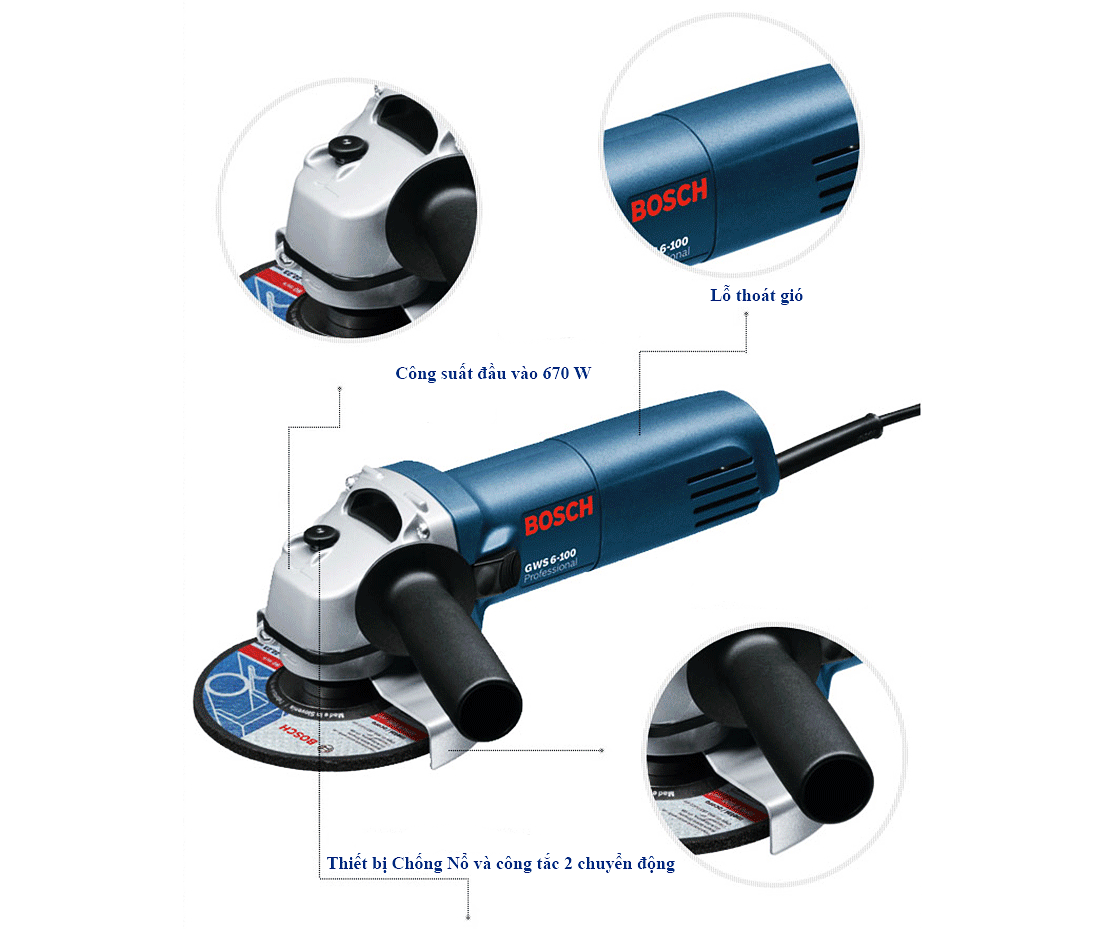 Máy cắt cầm tay kiêm máy mài Bosch GWS 06