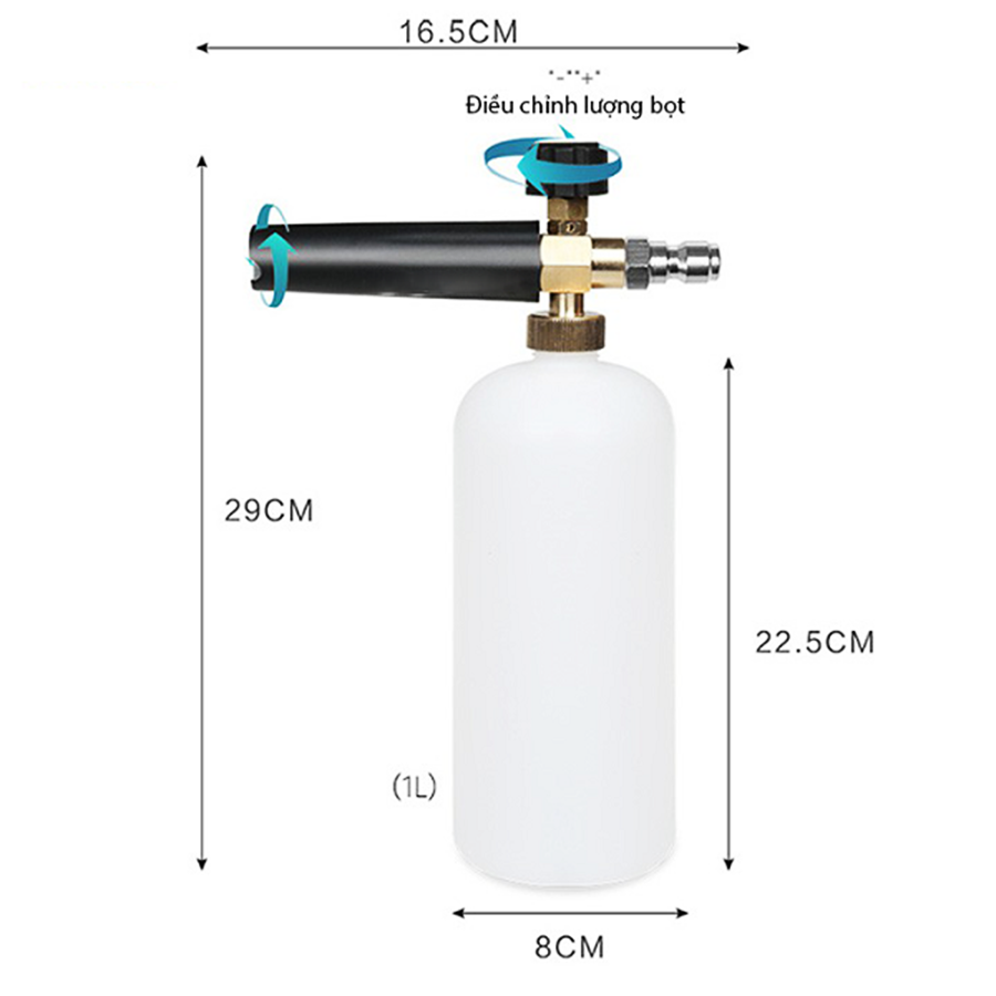Bộ Súng Xịt Rửa Xe Và Bình Tạo Bột Tuyết TT9006 cao cấp