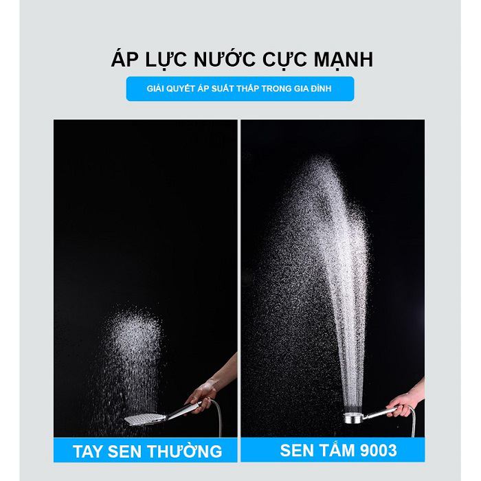 Bộ vòi sen tắm tăng áp JIKAS 9003