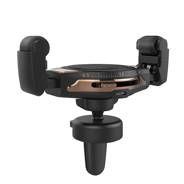 Đế sạc không dây kiêm kẹp điện thoại xe hơi Hoco S1 chính hãng