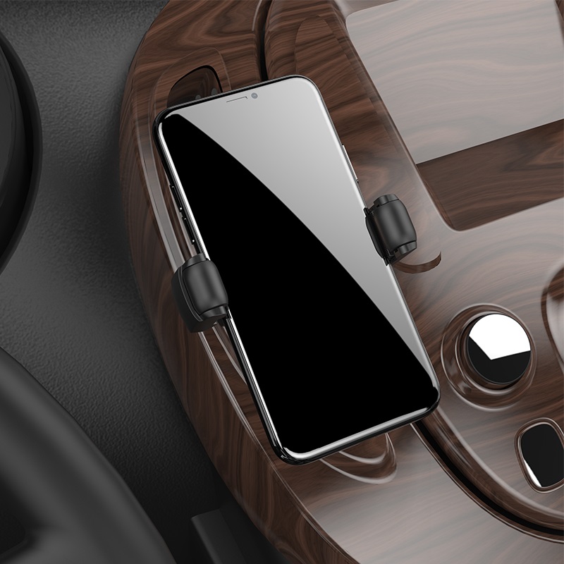 Đế sạc không dây kiêm kẹp điện thoại xe hơi Hoco S1 chính hãng
