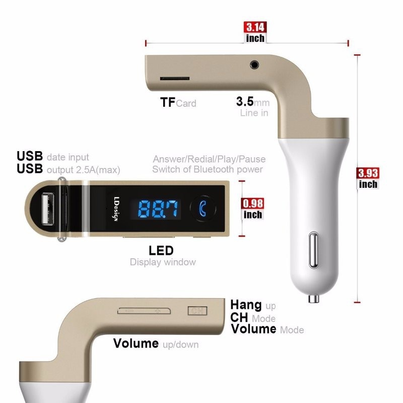 USB Bluetooth Trên Xe Hơi CARG7