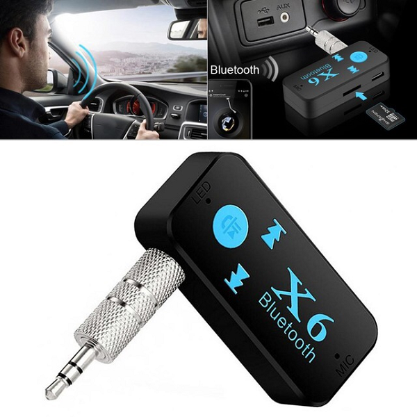 USB Receiver bluetooth X6 Car cho Ôtô đa năng 3 trong 1
