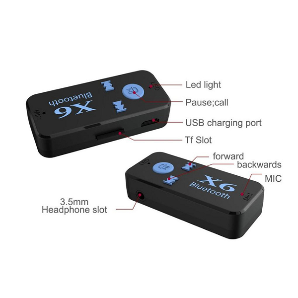 USB Receiver bluetooth X6 Car cho Ôtô đa năng 3 trong 1