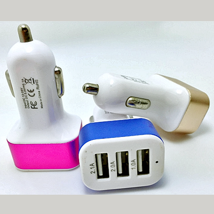 Sạc 3 cổng cho xe hơi