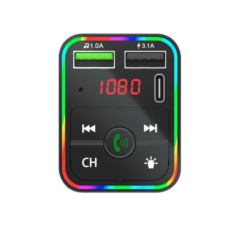 Tẩu nghe nhạc MP3 và đài FM thu phát bluetooth trên xe hơi - Có cổng sạc type C