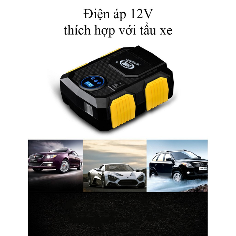 Máy bơm lốp ô tô, xe hơi điện tử Carzkool 3609 cao cấp