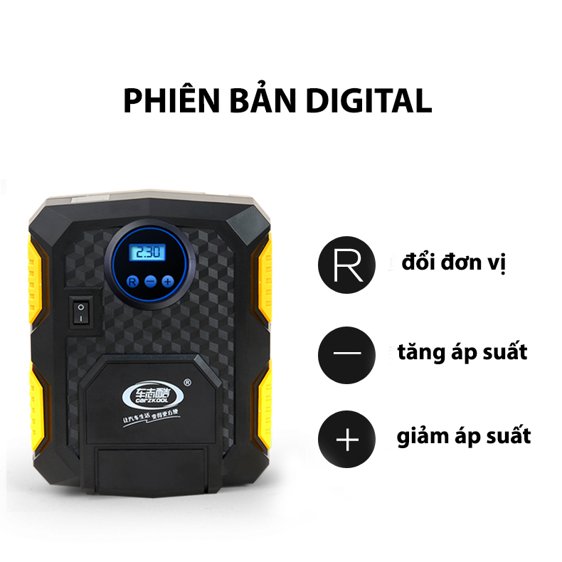Máy bơm lốp ô tô, xe hơi điện tử Carzkool 3609 cao cấp