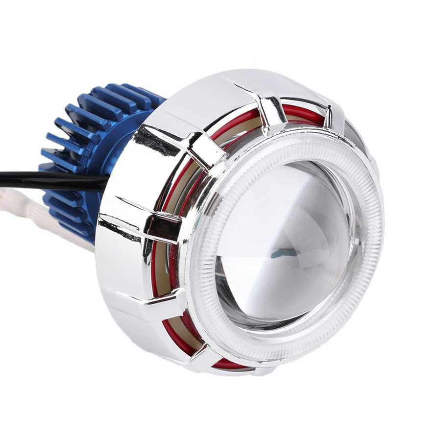 Đèn pha xe máy gương cầu H14 Led Projector Lens