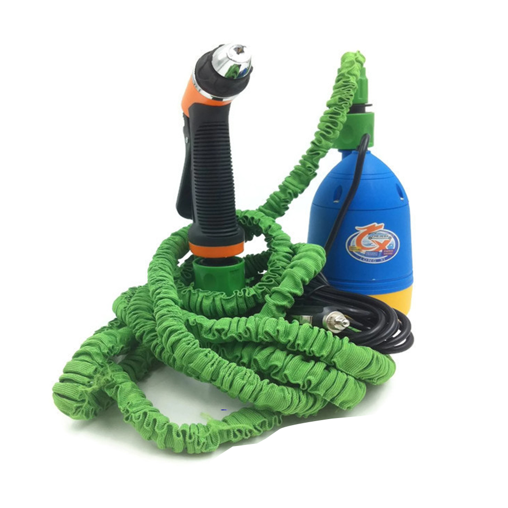 Bộ bơm rửa xe 12V tăng áp tại nhà Chejieba - Siêu tiết kiệm nước