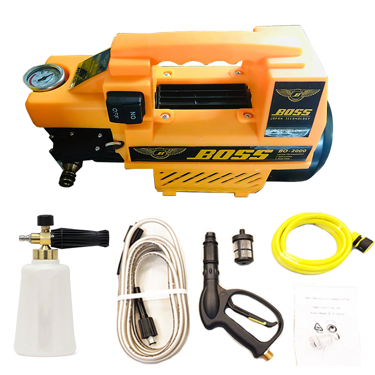 Máy bơm rửa xe Boss 2000W - Tặng kèm bình tạo bọt tuyết