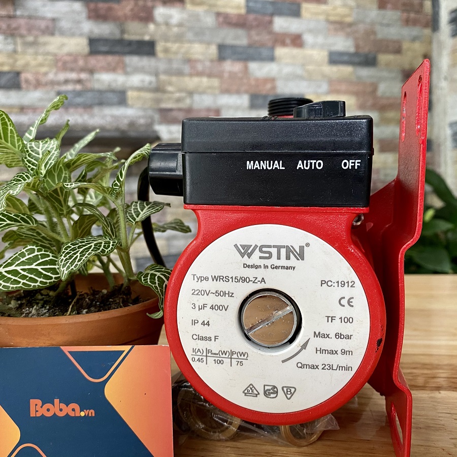 Máy bơm tăng áp máy giặt nước nóng mini 100w WESTONE WRS