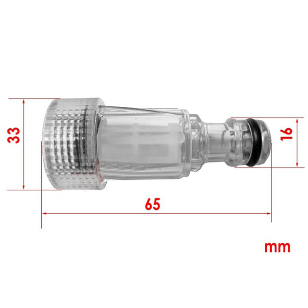 Đầu nối nhựa trắng (có lọc) - Đầu nối 17mm - Ren trong 25mm