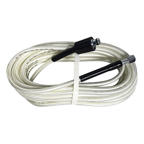 Dây xịt rửa xe 20m (Dây bố trắng - đầu lớn nhỏ) - Răng trong 14mm