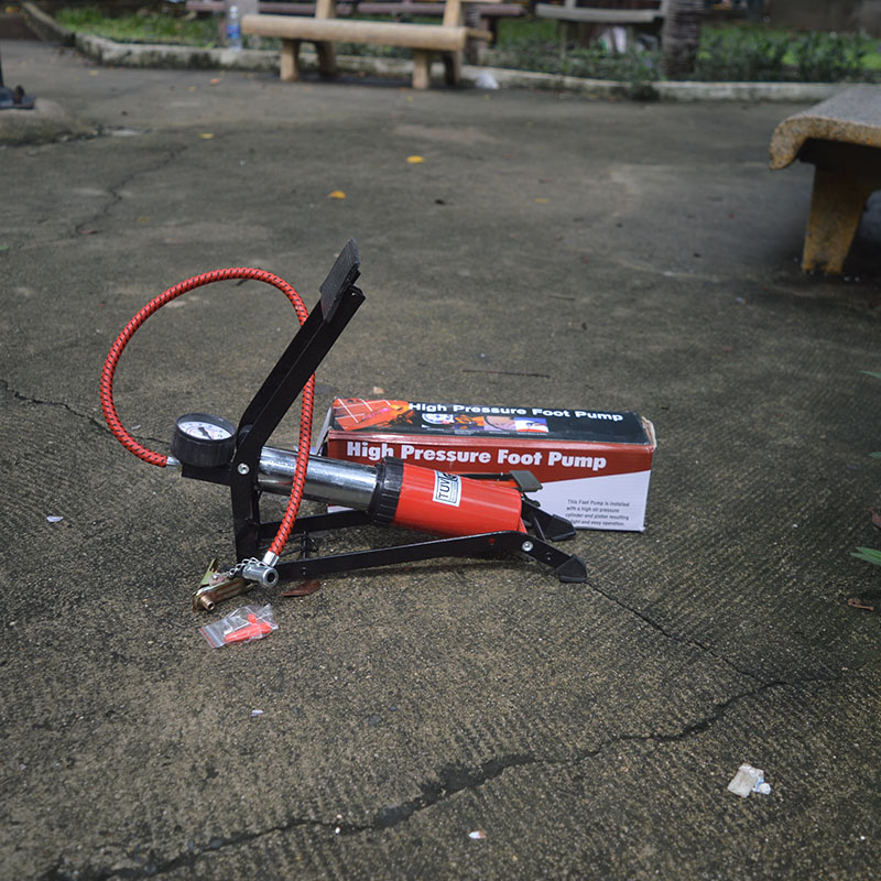bơm mini xe máy High Pressure Foot Pump (Lớn) loại 1 tốt