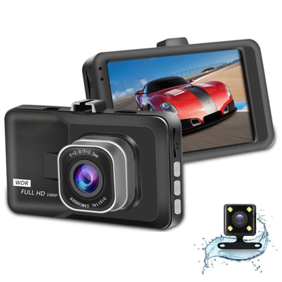 Camera hành trình D207 FullHD - Tích hợp camera lùi tự động chuyển