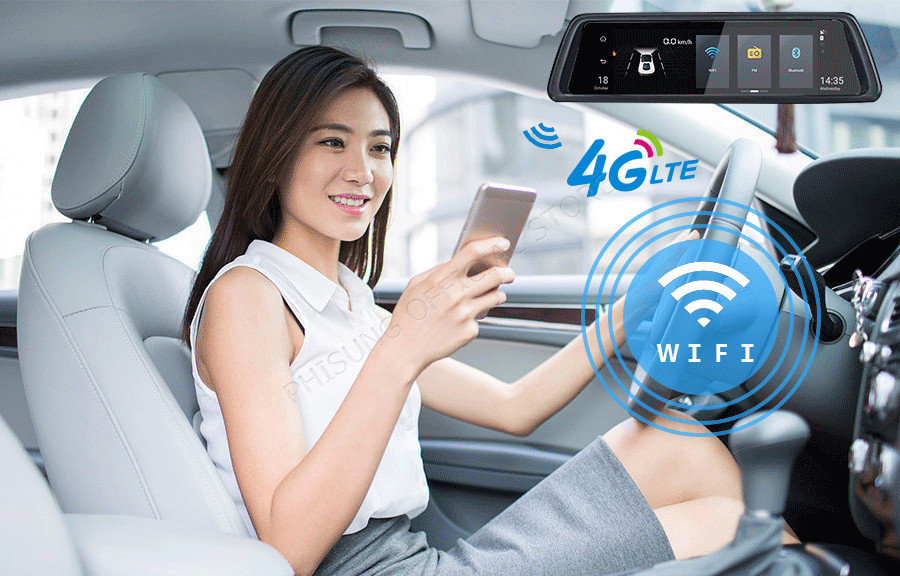 Camera hành trình Phisung V9 - Ống kính kép và tiêu chuẩn ADAS bluetooth wifi