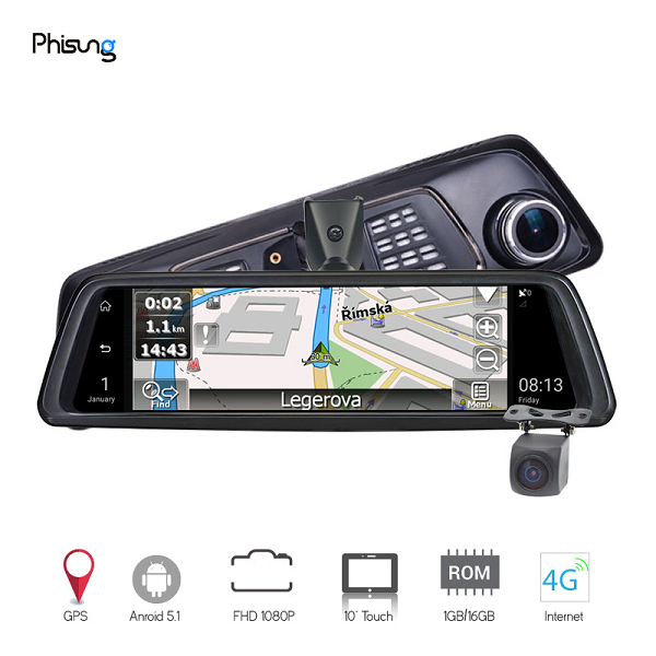 Camera hành trình Phisung V9 - Ống kính kép và tiêu chuẩn ADAS bluetooth wifi