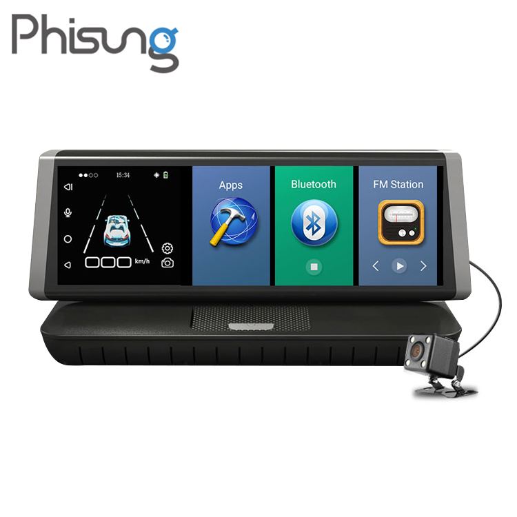 Camera hành trình Phisung E02 màn hình touch 8 inch - Camera Kép Android 5.1