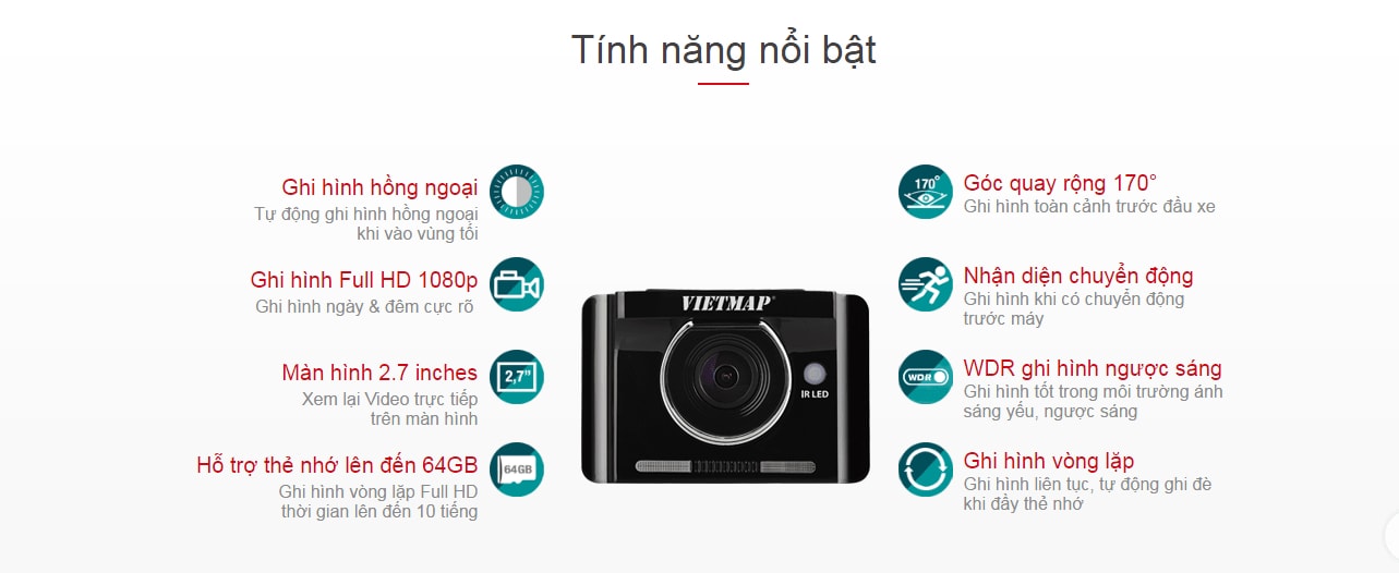 Camera hành trình Vietmap hồng ngoại IR22