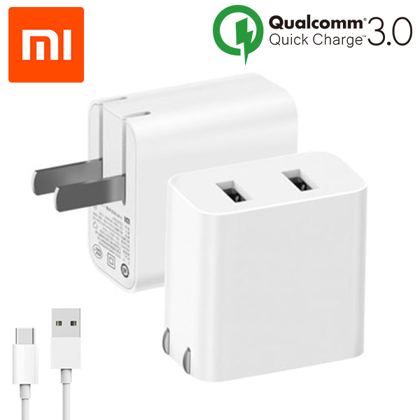 Cốc Sạc nhanh Xiaomi 2 cổng USB Quickcharge 3.0