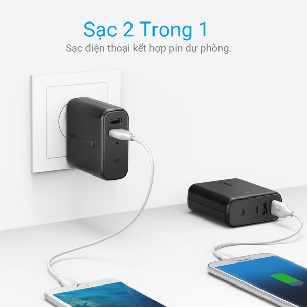 Củ sạc kiêm pin dự phòng Anker PowerCore Fusion