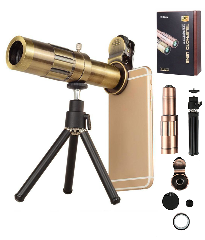 Lens chụp hình cho điện thoại Tele Zoom 20x H9 - Siêu xa có tripod đi kèm