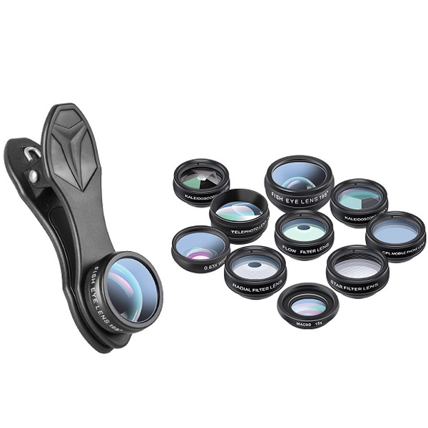 Lens Marco Chụp Cận Cảnh Và Góc Rộng Apexel APL-DG10 10 IN 1