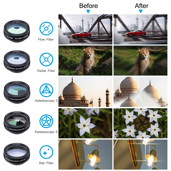 Lens Marco Chụp Cận Cảnh Và Góc Rộng Apexel APL-DG10 10 IN 1