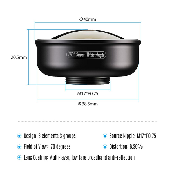 NEW 2019 - Lens marco chụp cận cảnh và góc rộng Apexel HD 170 độ chất lượng ảnh 4K