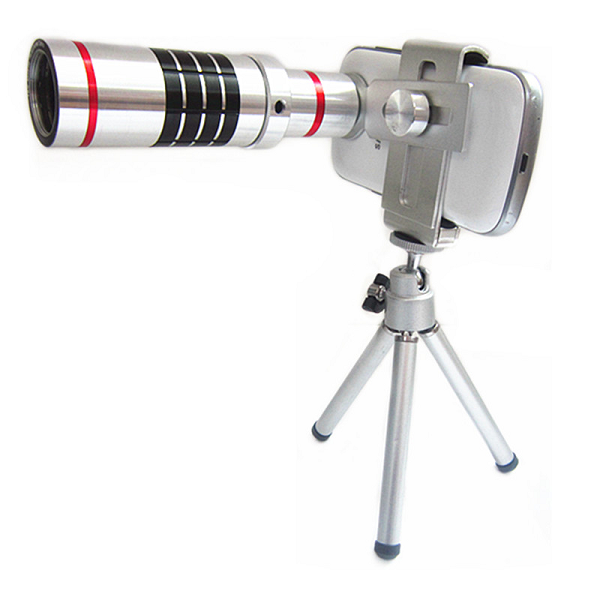 Ống kính lens camera tele zoom 18x cho smart phone H7 - Có Tripod
