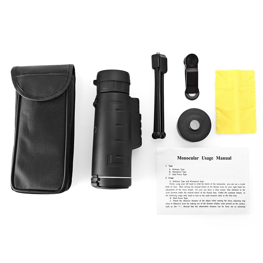 Ống nhòm chụp ảnh từ xa Binocular TA1015 - Bộ có tripod và ngàm điện thoại